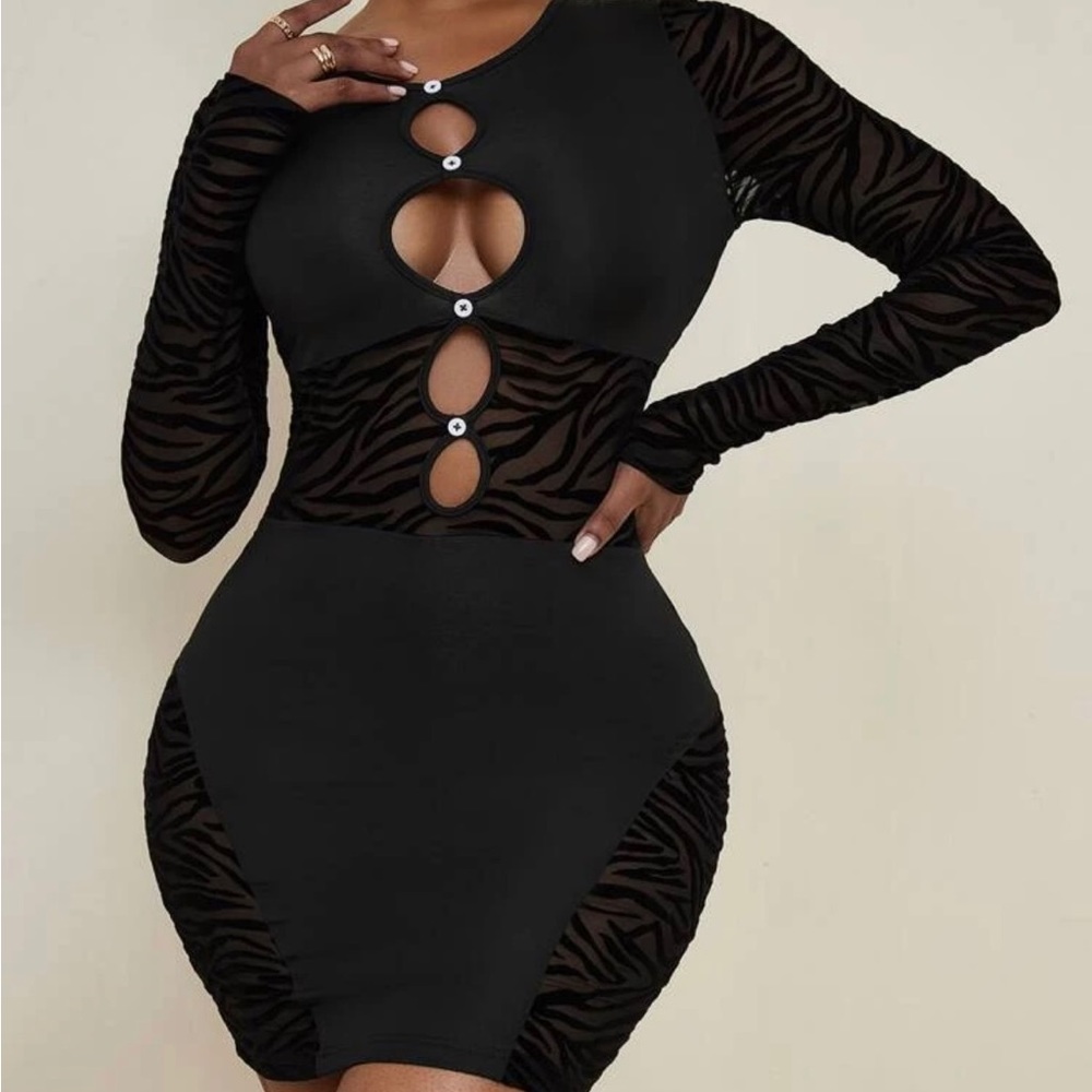 Mesh Panel Dress